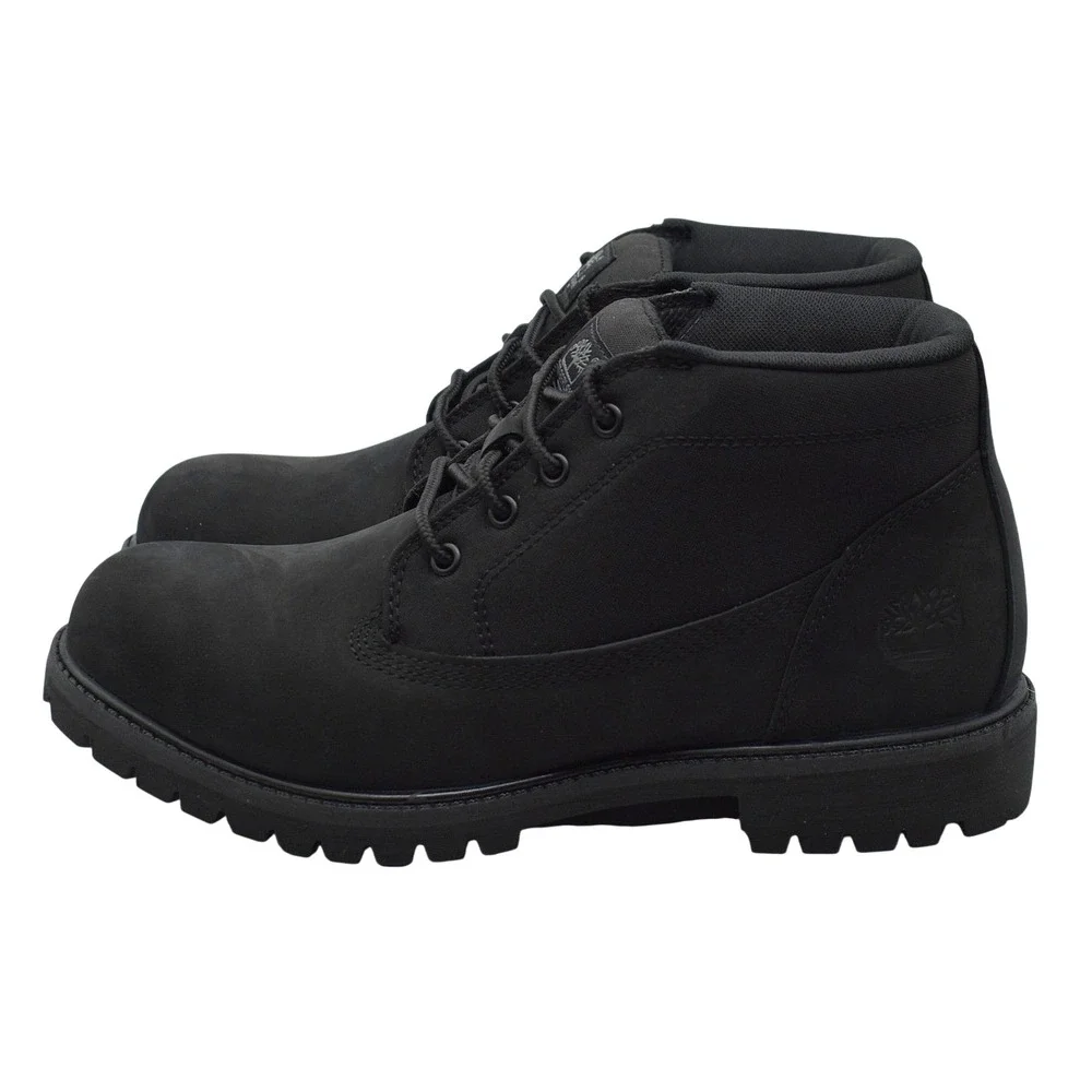 Timberland Heritage Mid Lace Chukka Boot Men's‎ 9 Black Nubuck TB0A431HW05 NEW